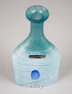 Kosta Boda Artist Collection Galaxy Blue B. Vallien Art Glass Bottle Vase Signed