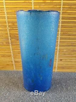 Kosta Boda Bertil Vallien Artist's Collection Chico Series 49605 Blue Vase 10