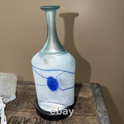 Kosta Boda Bertil Vallien GALAXY Artist Collection #48014 Art Glass Vase BLUE