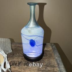Kosta Boda Bertil Vallien GALAXY Artist Collection #48014 Art Glass Vase BLUE