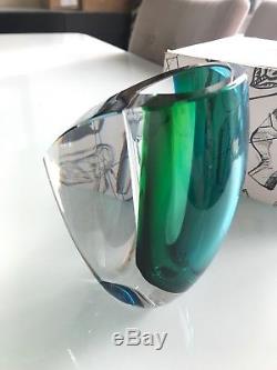 Kosta Boda Blue/Turquoise/green Art Glass Vase by Goran Warff Artists choice