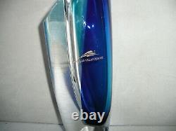 Kosta Boda Goran Warff Signed Saraband Art Glass Vase Blue LAKE LAS VEGAS RESORT