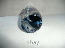 Kosta Boda Goran Warff Signed Saraband Art Glass Vase Blue LAKE LAS VEGAS RESORT