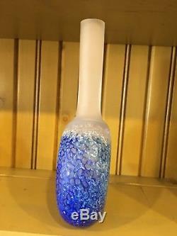 Kosta Boda, KJELL ENGMAN Reef Collection Fish Vase BLUE (SIGNED & NUMBERED)