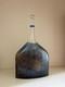 Kosta Boda Satellite Art Glass Bottle Vase Signed Bertil Vallien Sweden Blue