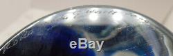 Kosta Boda Seaside Vase Cobalt Blue & Clear by Goran Warff SIGNED