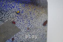 Kosta Boda Sweden Bertil Vallien Satellite Blue Art Glass Vase 16 Tall