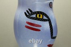 Kosta Boda Ulrica Hydman Vallien Large Vase Open Minds Blue 11 Mint Signed