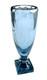 Kosta Elis Bergh Art Deco Blue Crystal Pedestal Vase BH 1353 1930s Sweden