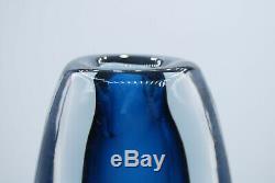 Kosta Vicke Lindstrand. Huge Overlay Vase With Blue. Signed