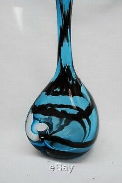 Kosta Vicke Lindstrand. Large Early Vase In Blue And Purple With A Hole
