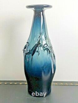 Kusher Vintage Freeform Art Glass Vase 1974