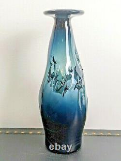 Kusher Vintage Freeform Art Glass Vase 1974