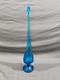 L. E Smith Blue Peacock Swung Vase with Moon & Stars Design 17 1/4