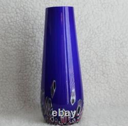 L? K Vtg Czechoslovakian Cobalt Blue Art Glass Decorative Vase