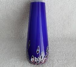 L? K Vtg Czechoslovakian Cobalt Blue Art Glass Decorative Vase