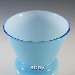 LABELLED Alsterbro Swedish Blue Cased Hooped Glass Vase