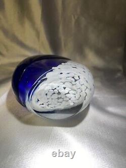 Ladislav Palecek Glass Blue White Vase
