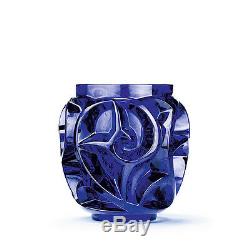 Lalique Tourbillons Vase, Cap Ferrat Blue
