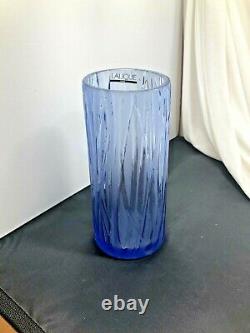 Lalique Vase New Moon Sapphire Blue Paris France