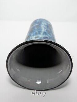 Large 10 Blue-Green Mid Century Vase Gorgeous Marked DP