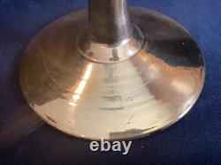 Large 15 Tall Vintage Venetian Blue Opaline Glass Vase Gold Encrusted & Floral