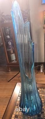 Large Blue Glass Vase