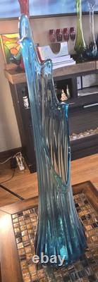 Large Blue Glass Vase