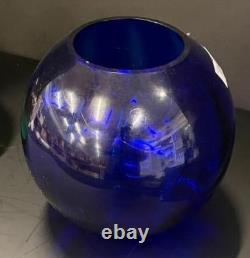 Large Cobalt Blue Glass Vase 8