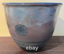 Large John Lewis Signed Art Glass Planet Vase Labino Chihuly