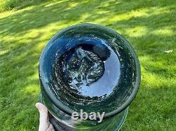 Large Mid-Century Mexican Glass 10 Vase Broken Spiral Pattern Molded Avalos