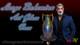 Large Nouveau Bohemian Iridescent Blue Decorated Art Glass Vase withHandle Mount