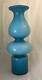 Largest 30cm Holmegaard Blue Twin Bulge Carnaby Vase by Per Lutken 1967 MCM
