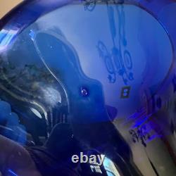 Laurie Thal Glass Bowl Sommerso Blue Display Fine Art Glass Home Decor