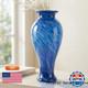 Lccck 20 Tall Blue Glass Vase Hand Blown Large Floor Glass Vase Home Decor