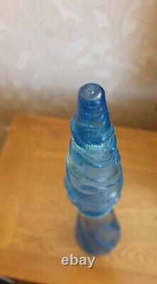 Light Blue Genie Bottle With Stopper Vase Italian