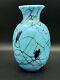 Limited Edition Art Glass Turquoise Hanging Hearts Vase 1975 By Robert Barber
