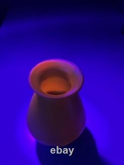 Loetz Art Glass Vase Ausfuhrung 226 Metallic Yellow with Cobalt Papillon RARE