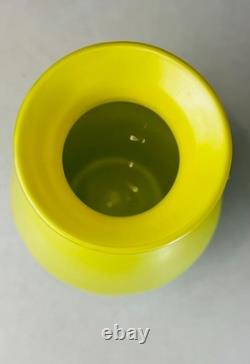 Loetz Art Glass Vase Ausfuhrung 226 Metallic Yellow with Cobalt Papillon RARE