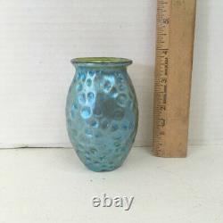 Loetz Crete Diaspora Blue Iridescent Cabinet Vase