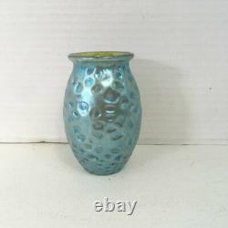 Loetz Crete Diaspora Blue Iridescent Cabinet Vase