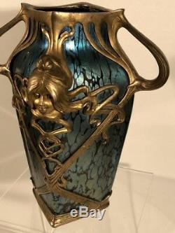 Loetz Vase with bronze