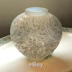 Lovely R Lalique Gui Patinated Vase circa 1920