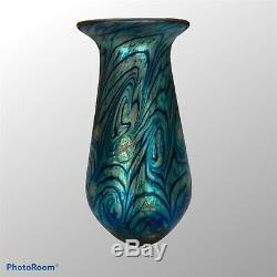 Lundberg Studios Art Glass Evening Star Vase
