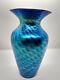Lundberg studios Iridescent glass vase Oceanasigned