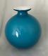 MCM HOLMEGAARD CARNABY BLUE BALL'KUGLE' VASE13cm SIZE