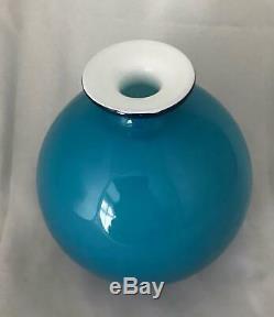 MCM HOLMEGAARD CARNABY BLUE BALL'KUGLE' VASE13cm SIZE