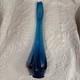 MCM Peacock Blue 18 1/2 Tall Viking Drape Swung Vase Mid Century Modern