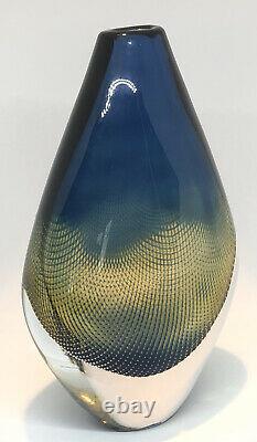 MINT! Signed SVEN PALMQVIST ORREFORS Vase KRAKA Solid Glass SWEDEN, H 9, 1955