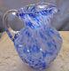 MNTVINTAGE60sFENTON GLASSSRCBLUE MISTVASA MURRHINAOPALESCENTPITCHER/VASE